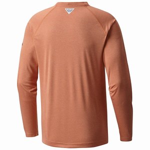 Columbia PFG Terminal Tackle™ Heather Långärmad Tröja Herr Orange (SBQYL0214)